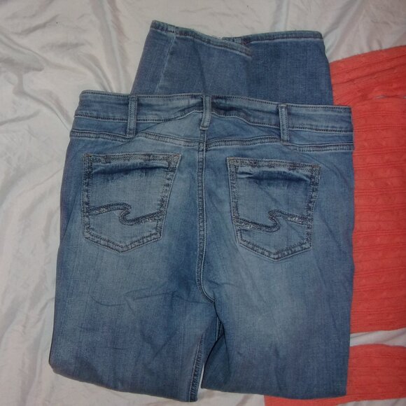 Silver jeans size 32 x 31 blue denim pants jeans womens suki straight - Picture 1 of 6